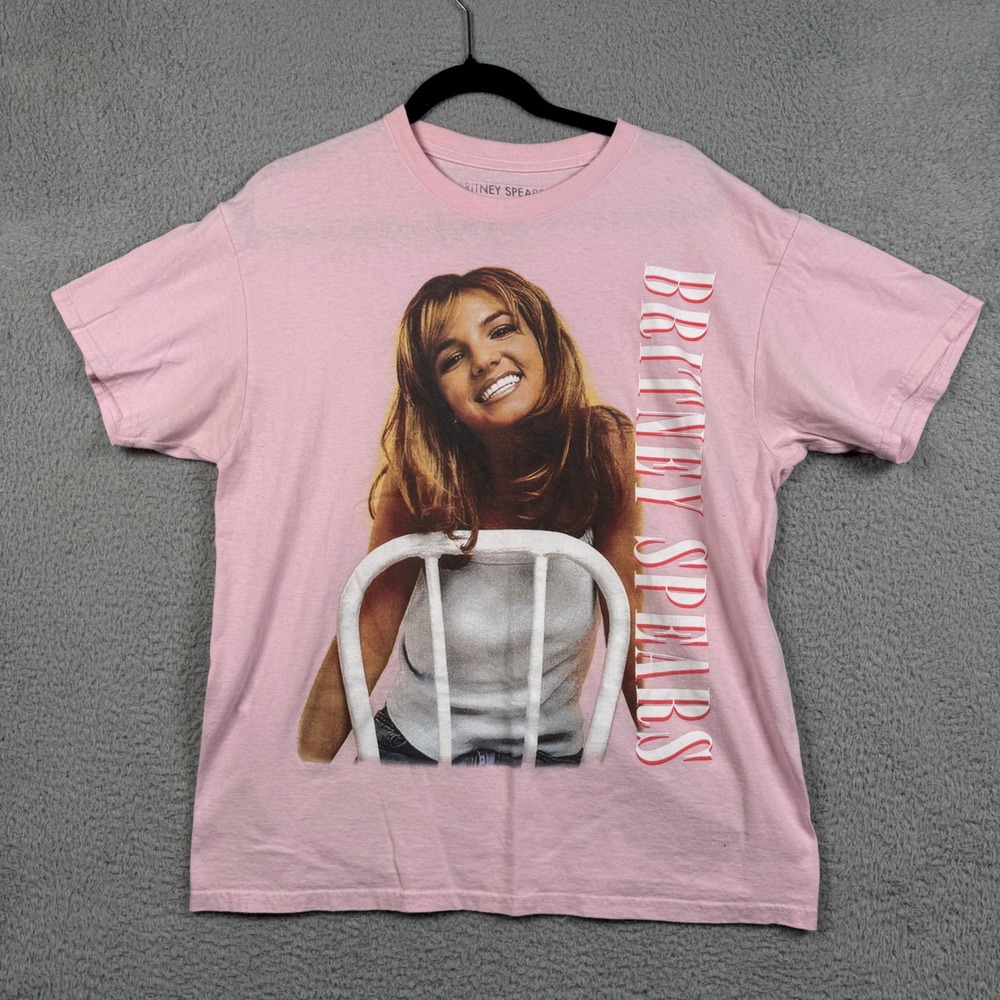 Britney Spears‎ Pink Graphic T-Shirt Y2K Baby One More Time Concert Size Large